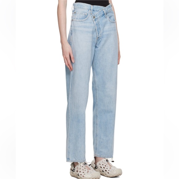 Agolde cross cross light blue jeans in size 26. - Picture 2 of 6